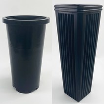 [2개] 국산 5/5.6L PP 원형 사각 긴화분 슬릿화분 플분 심경포트 귤나무용 아보카도키우기, 원형심경포트(5L)-2개묶음
