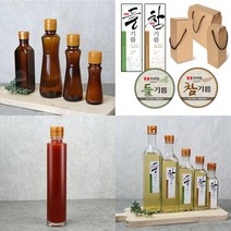 국산 유리병 갈색 참기름병 150ml 13종 원터치캡 스티커 박스, 09_투명 참기름병(FN500S) 500ml, 원터치캡 골드
