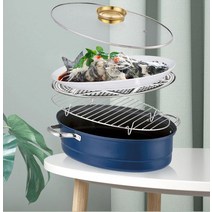 스텐 찜냄비 다용도 냄비 전골 인덕션 할로겐 전기렌지 겸용 찜기, 실버