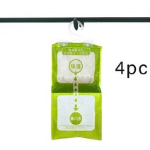 식용 염화칼슘 제습제 만들기 옷걸이형 습기 제거 투습지 산소 흡수제 반영구 서랍형 옷걸이 리필 흡습제 방 스탠드형 방부제건조제 옷장 캐비닛 옷장 제 수분 흡수 곰팡이 지 건조제, 4개