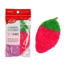 딸기 수세미 1입 걸이용 고리