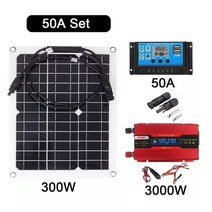 3000w 태양광 발전 시스템 키트 배터리 충전기 300w 태양 전지 태양열 충전 패널, 50개 세트