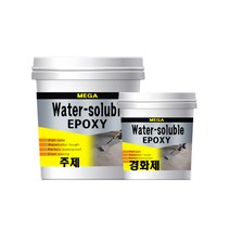메가 수용성 에폭시 5kg 바닥 신나 냄새무 수성에폭시, 수성 에폭시(water soluble) 상도, 스카이블루 5kg(2액형)