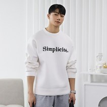 붐스타일 심플 자수 네오프랜 맨투맨