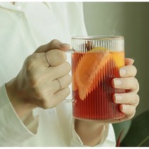 홈카페 내열 유리 투명 커피 머그잔 유리컵 250ML 320ML, 이든 4-4 내열유리컵 440ml