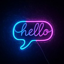 지아이비 LED 네온플렉스 아크릴 무드등 네온사인, 6.헬로