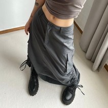23ss 카고스커트 카고롱스커트 구미 패션 스트리트 촬영 로우 웨스트 여성 툴링 스타일