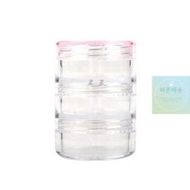플라스틱 크림 용기 화장품 공병 립밤 투명 케이스 3단 국산