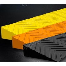 계단경사로 휠체어경사로 경사판 노란색 계단 진입판 진입로 경사 보조 발판, 회색 2cm