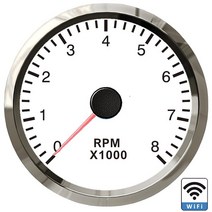 타코미터 52MM 와이파이 4k/8k RPM 미터 프로그래밍 가능 UTV 용 다른 스트로크 및 실린더 엔진과 호환, 03 white silver 8000RPM
