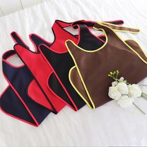 (주)더해피 손님용 벨크로형 앞치마 미술 가정 수예 카페 홈 심플 베이직 턱받이, 04. 손님용 벨크로형 앞치마-블랙