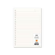 이글바인더 A5 20공 유선 라인 줄노트 리필 속지 용지, 80g 미색 250매