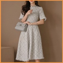 트위드 원피스 엘레나 반팔 추천 드레스 옷 여성 여자 의류 상의 여친 룩 트렌드 코디 스타일 의상 대학생 외출 패션 패셔니스타 디자인 룩북 유행 SD-221009 HB