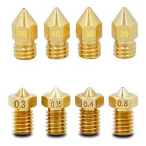 황동노즐M6 MK8 / E3D V5 V6 / 3D프린터노즐 YOIRWEOI + 894945274EA, ESD 3mm 0.4