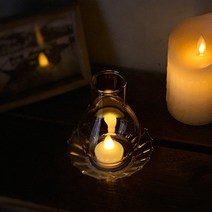 글라스 투명 유리 캔들홀더 티라이트캔들 홀더 캠핑무드등
