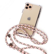 아이폰 XS MAX 폰스트랩 김혜수 줄 하드젤리 투명 목걸이 크로스 줄 핸드폰케이스
