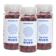 닥터바이 바다트릿 속이 편한 강아지 고급 수제간식 식물성 영양 트릿, 3세트
