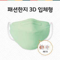 패션 한지마스크 민트색 50매 100매 국산일회용 얼큰이 MASK