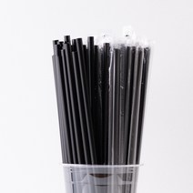 트렌드커피 일회용 일자 검정 빨대 7mm*21cm / 7mm*25cm 1봉 500개 개별포장 벌크, 일자 검정 빨대 7mm*21cm [개별포장], 1팩(500개입)