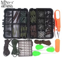 Mnft 1 set 잉어 낚시 태클 키트 박스 리드 클립/비즈/후크/가위/리깅/엉킴 방지 슬리브/스위블 미끼 터미널 태클|lead clip|carp fishing tacklet, 1개