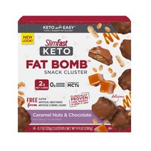 SlimFast 슬림패스트 케토 키토 팻밤 초콜렛 카라멜 넛 클러스터 14pack, 14개입