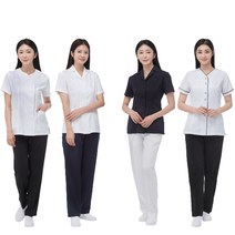 라인 심플 파이핑 매니저 관리사 유니폼 마사지 피부샵 뷰티샵