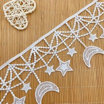1 야드 9.3 cm 너비 화이트 블랙 자수 레이스 guipure 잎 끈 리본 트림 꽃, 스타일2 화이트