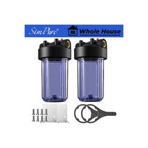SimPure 2 Pack 10 Inch Whole House Water Filter Housing Fit 4.5