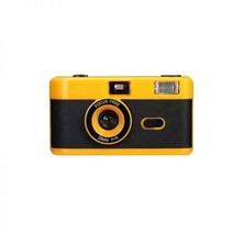 Kodak 필름 용 사진 35mm 일회용 재사용 플래시 사용자 정의 카메라, 옐로우 블랙, 캠(12exp 컬러필름)