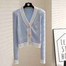 여성 골프웨어 가디건 브이넥 골프 니트