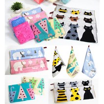 나성유통 어린이집 고리행주 거즈 면 100%, 고양이랜덤, 1개