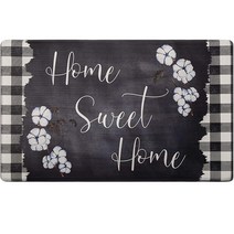 SoHome Cozy Living 피로 방지 매트 주방 매트 미끄럼 방지 얼룩 방지 이지 클린 1.3cm(1/2인치) 두께 주방 바닥 매트 행복 45.7cm x 76.2cm(18, Modern, Home Sweet