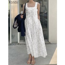 ZANZEA 여성 캐주얼 민소매 나시 원피스
