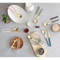 신혼부부용 주방살림템 고급 골드 수저 결혼선물 인테리어식기 나들이용품 예쁘게밥먹기 나를위한, 젓가락 화이트