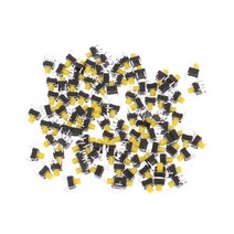 택타일 6x6x7mm 패널 PCB 순간 촉각 미니 푸시 버튼 스위치 DIP 4 핀 dc12 V 01A AC250 50Hz 분 100 개, 없음, yellow
