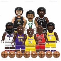 호환블록 신형 NBA스타 미니피규어 8종 세트 스포츠스타 하든 커리 마이클 조단 샤킬 오닐 듀란트 레터 브로
