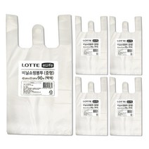 롯데이라이프 비닐봉투 백색, 12L, 450개