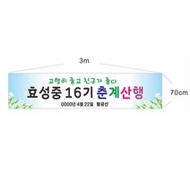 춘계산행현수막 8-2-121 현수막제작, 고리(끈없음)
