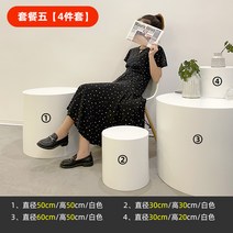 원형 발판 웨딩샵 피팅룸 라운드 스드메 둥근 플랫폼 매장 촬영 스튜디오 패키지, 패키지 5 (4 점 세트)