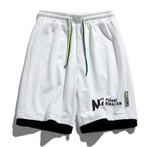 남성용 여름 면 반바지 플러스 사이즈 무릎 반바지 바지 L-8XL