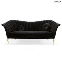 DIPYLON 2인 소파 3인 패브릭 곡선 거실 호텔 로비 홀