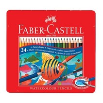 파버카스텔 수채 컬러그립 색연필 틴케이스, 24색, 2개