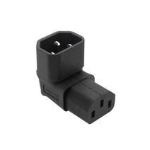 10A 3 핀 IEC 커넥터 다운 90 각도 320 C14 Male to C13 Female 전원 어댑터 AC 플러그 LCD LED 월 마운트 tv용, Up