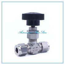 니들 타입 글로브 밸브 304 스테인레스 스틸 3 ~ 12mm OD 튜브 유량 조절, 1/2