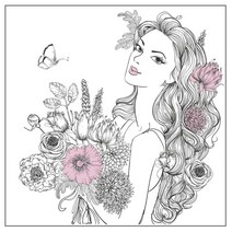 화려한 여자 DIY 실리콘 클리어 스탬프 씰 스크랩북 엠보싱 앨범 장식, 분명한