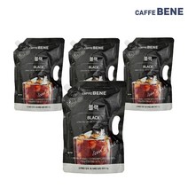 카페베네 커피파우치 블랙(무설탕), 1000ml, 4팩