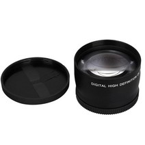 dslr 렌즈 커버 근접 촬영 위한 58mm 2.0x 범용 텔레컨버터 렌즈 망원 렌즈, 없음