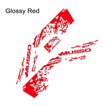 픽업 바디 사이드 스티커 쌍용 무소 트럭 그래픽 스플래시 그런지 데칼 트렁크 비닐 커버, 04 lossy Red