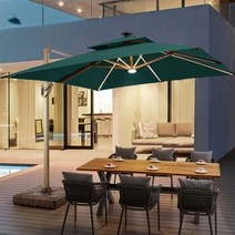 기타 태양광 LED 사각 파라솔 2.5m (4color), 상세페이지 참조, 상세페이지 참조