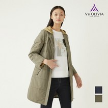 올리비아로렌 후드배색 맞퀼팅 점퍼 VVBKAYS1261